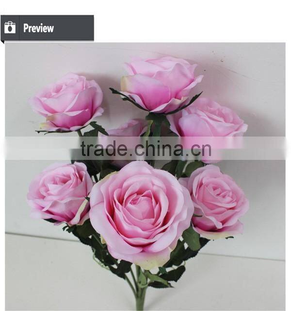 Factory direct artificial bouquet wedding rose flowers