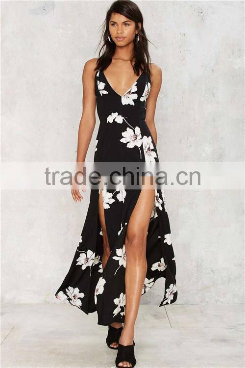2017 Fashion style new design maxi long dress for girls sexy dress