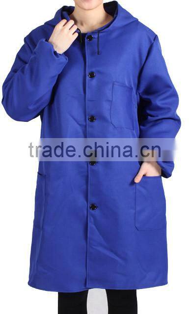 Antistatic acid resistant Long Lab coat hooded long gown