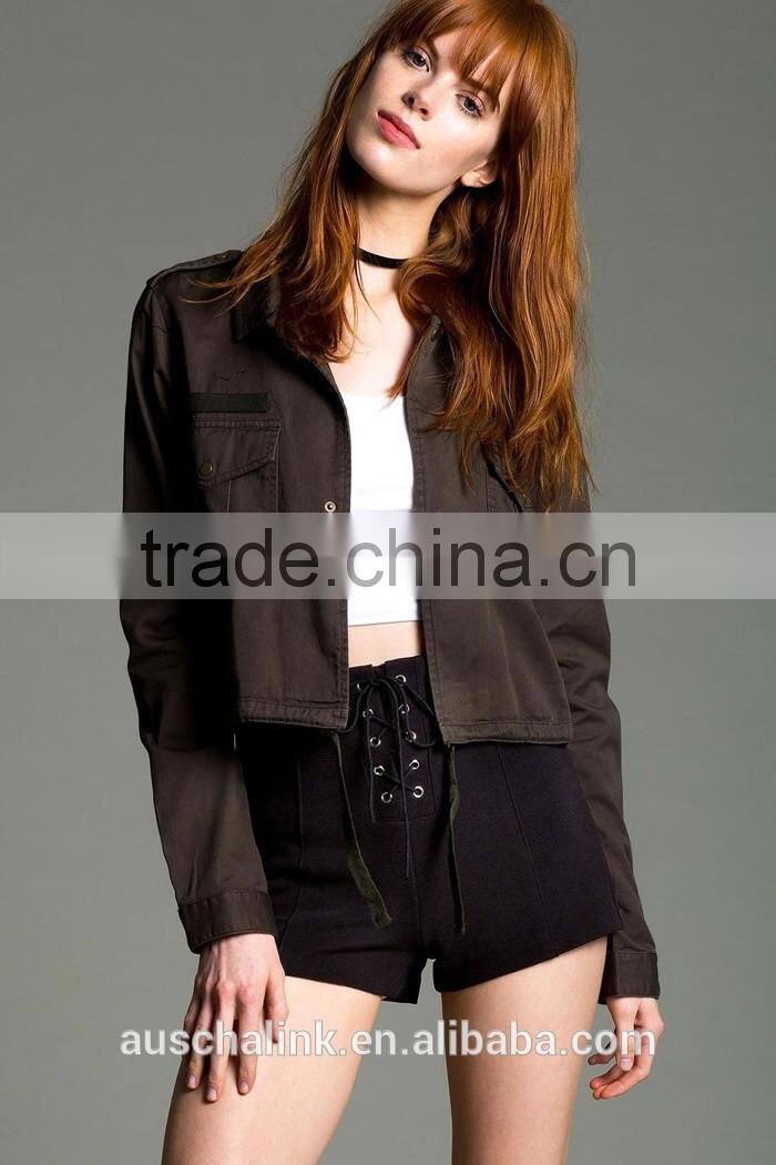 OEM service newest cropped cheap varsity jacket made in china