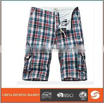 Adult short with woven fabric yarn dyed 180gsm cargo short bermuda short