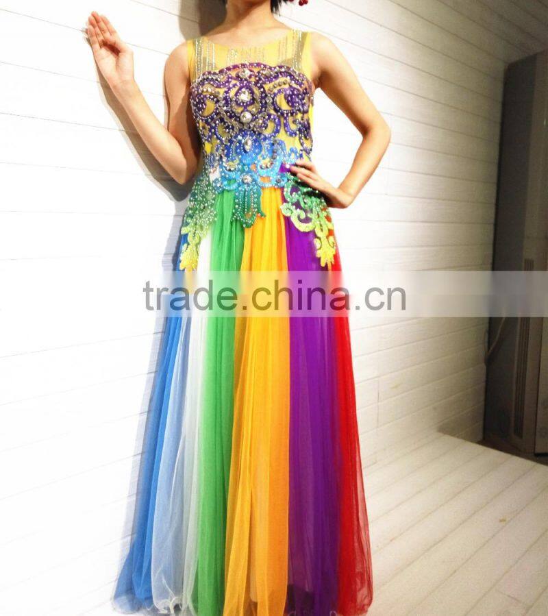 GZY hot sale wholesale ladies dress black net evening dress in bulk