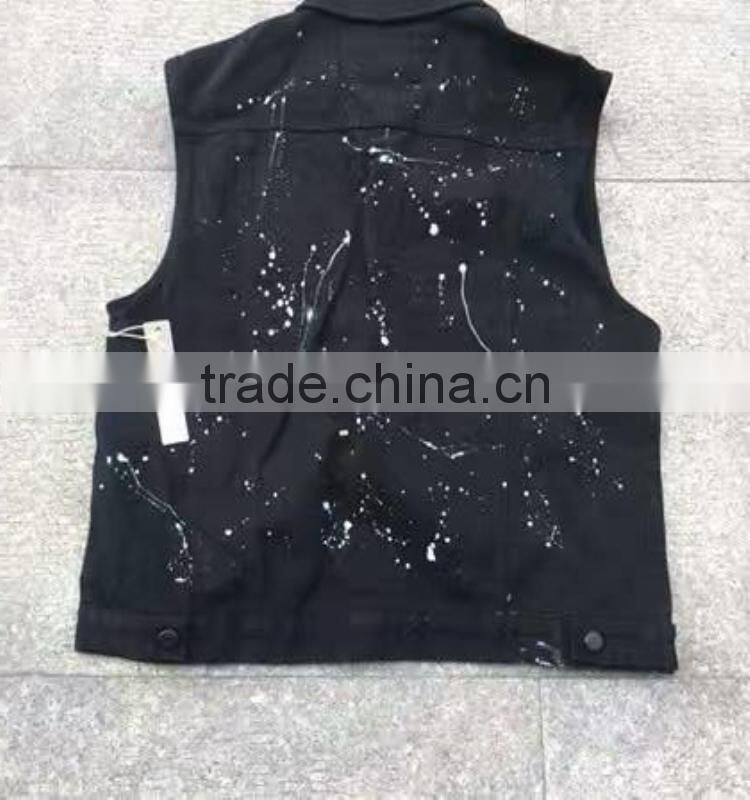 Men cheap price brand fashion casual denim vest