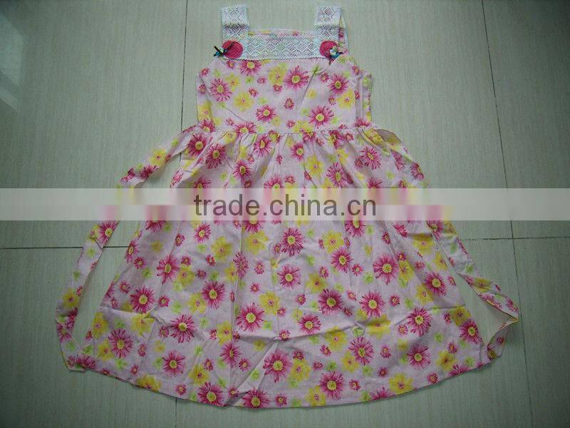 little girl's overstock dress girl's cotton dress cute stock dress