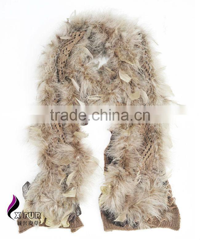CX-S-69 Women Fashion Winter Scarf 2017 Turkey Fur Scarf Factory China