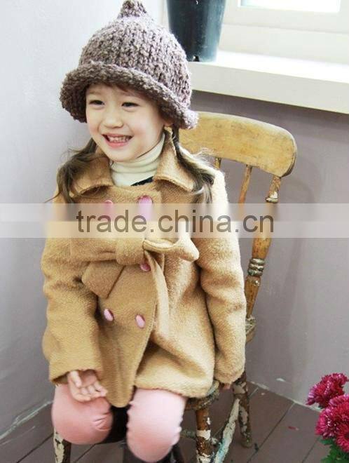 wholessale high quality Korea and japan style baby winter cashmere coat Wool kids clothes