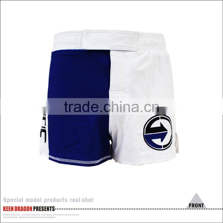 BLUE AND WHITE PRINTED MMA SHORTS WITH HIGH QUALITY AND FASHION DESIGN