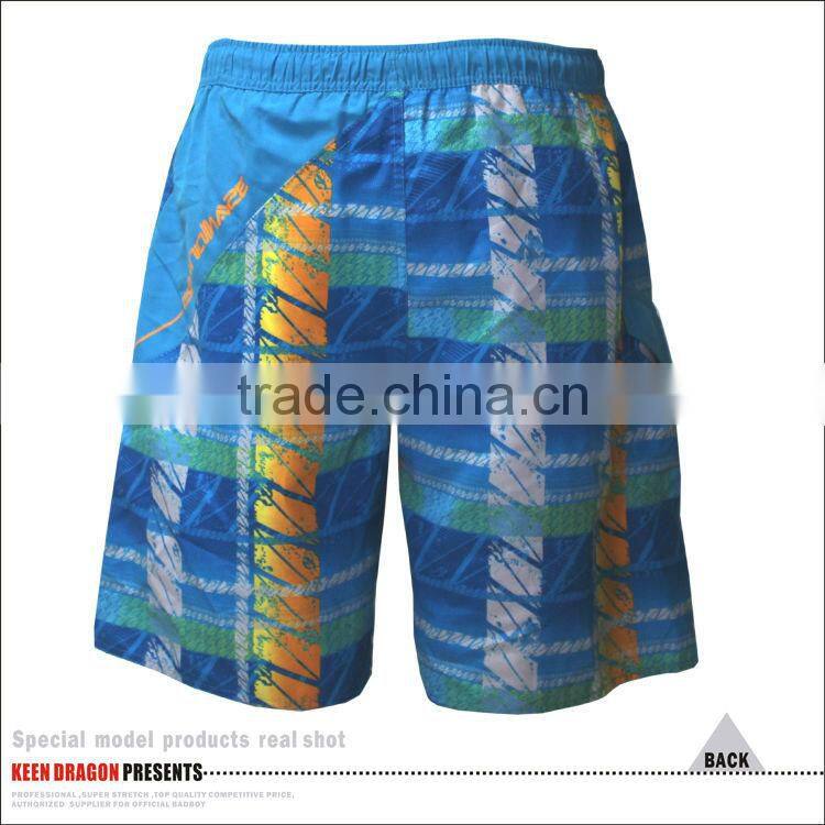 new design mens 100% polyester colorful swim shorts