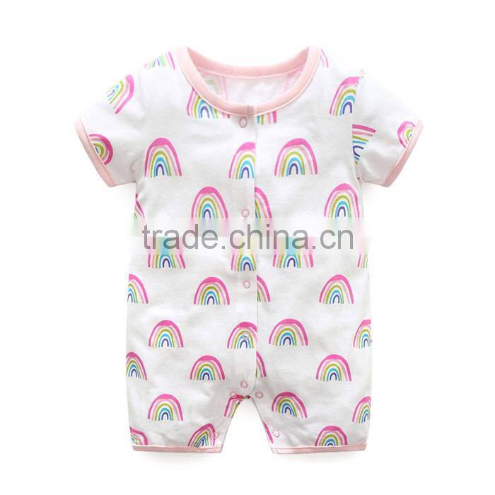 SR-269G Baby Summer 2017 Wholesale Children Clothing USA Baby Girls Rompers Kids Boys Bodysuit Baby Clothes Short Sleeve Romper