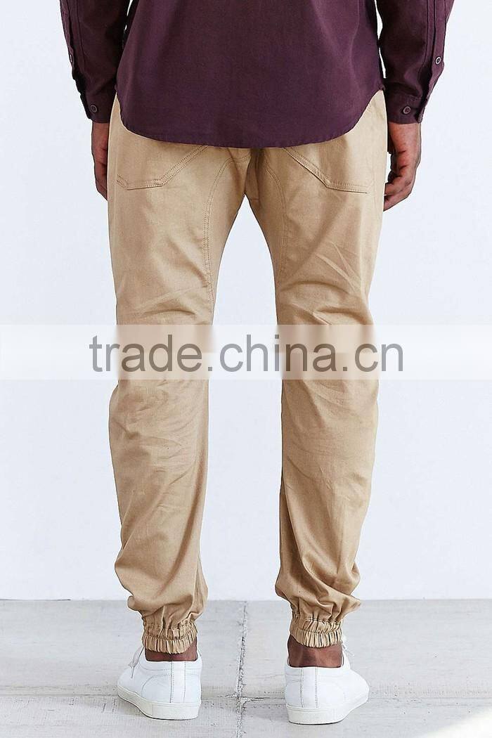 Custom mens wholesale blank khaki chino jogger pants