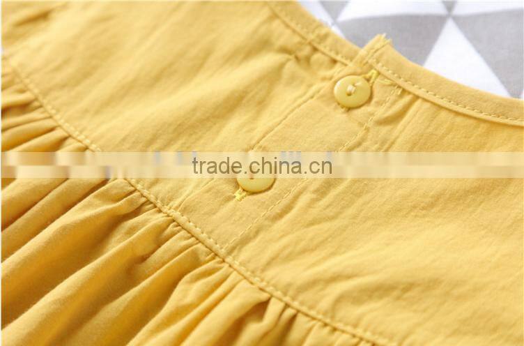 Mustard Solid Color Plus Size Harem Romper Toddler Baby Clothes Wholesale