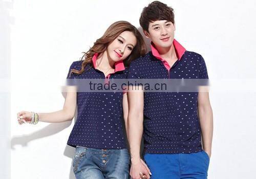 China Professional factory OEM good quality 2017 new sweet custom print couples Polo shirt