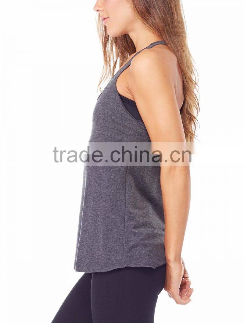 New fashionable breathable organic yoga stringer vest