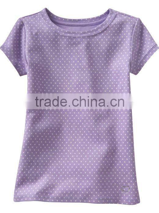 INFANT & TODDLER PRINTED T SHIRT WITH LAPPED SHOULDERS