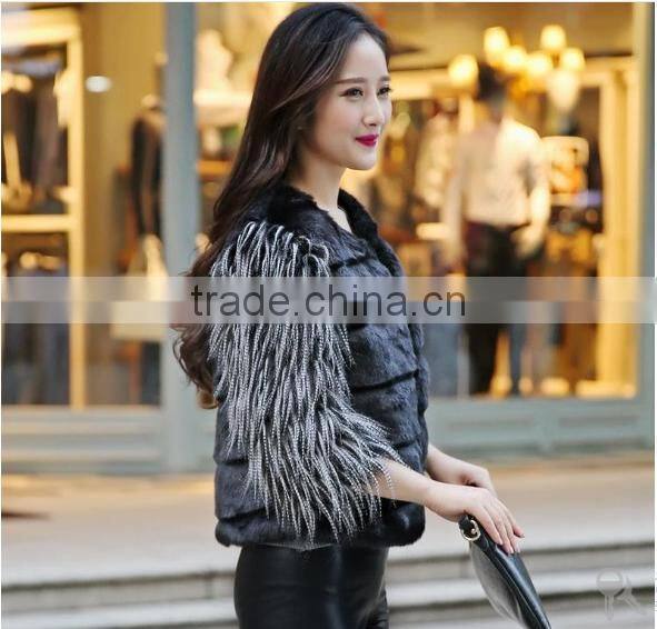 2faux Mink Fur jacket Shiny diamond decoration Mink coat Warm winter faux fur coat Factory outlets