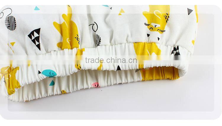 OEM Service cartoon printing 2 pcs short sleeve children wear set baby clothes