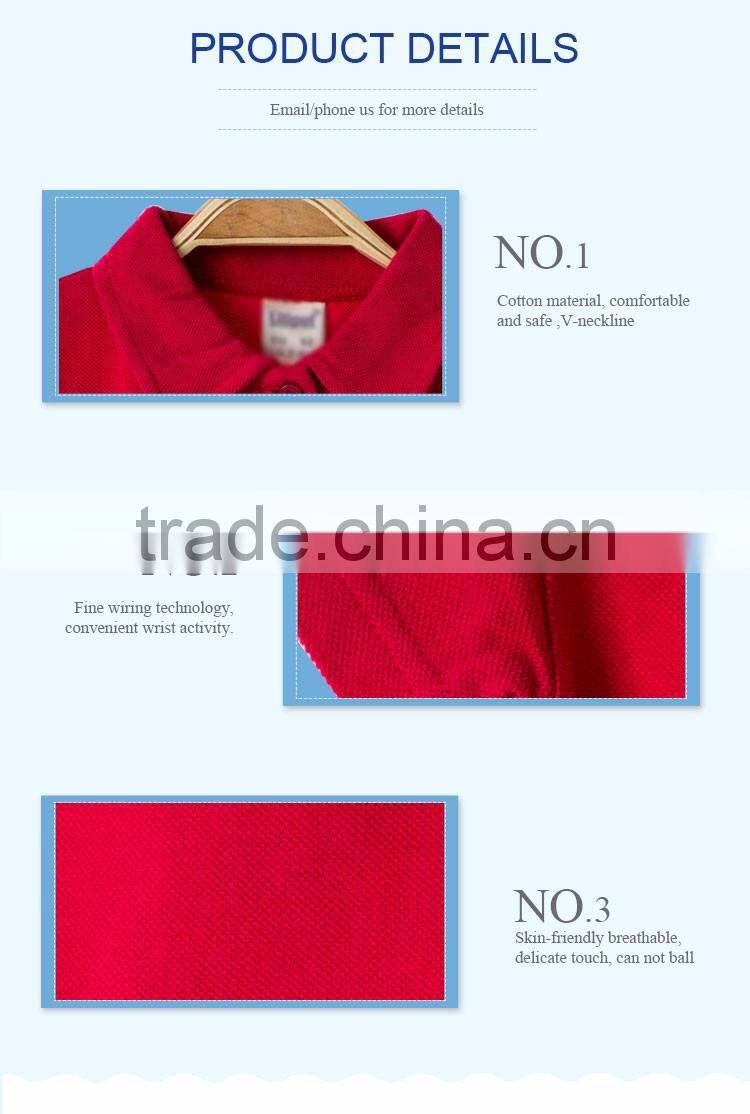 Red cute latest polo suit design for baby shirt
