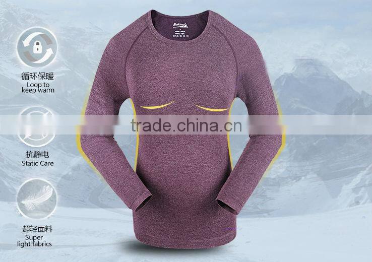 Factroy Provide Compression Shirt Thermal Seamless Women Sport Wear