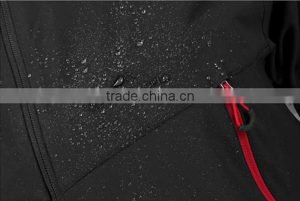 No zipper hoodie jacket waterproof fabric softshell jacket