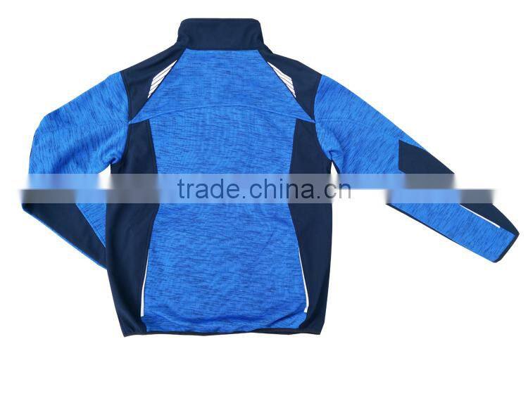 Fashion melange blue pachytene coat mens running bodkin knitted casual jacket