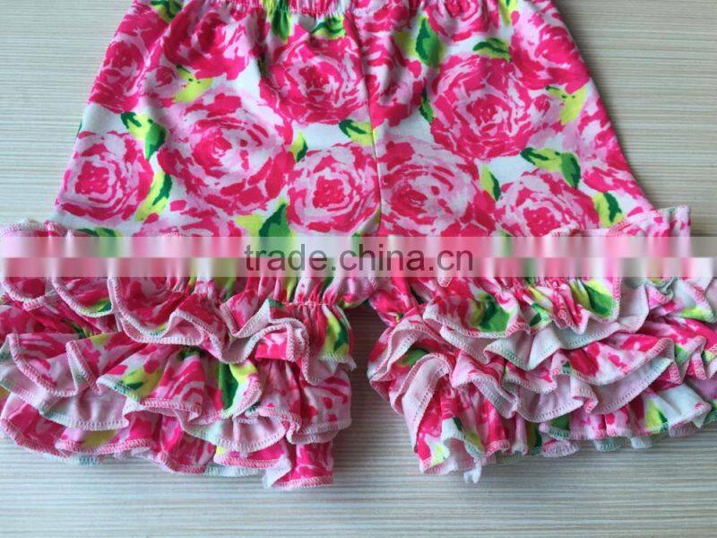 baby boutique wholesale icing shorts Flamingo shorts printed fabrics kids shorts