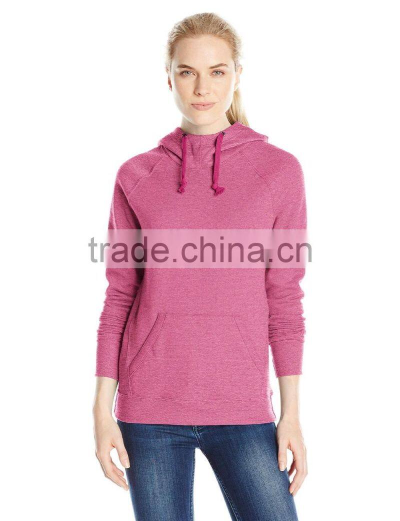 Women's Fleece Cowl Neck Pullover Hoodies With Eyelets