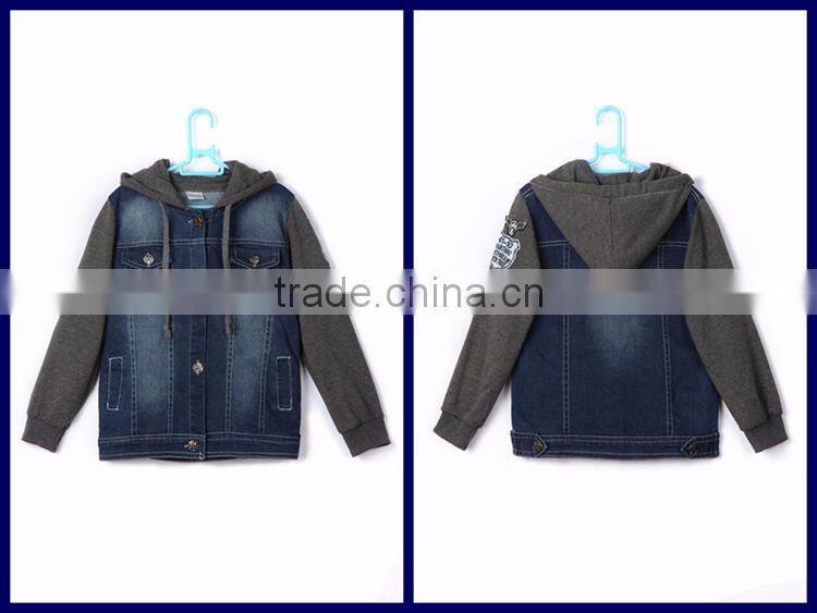 embroidery patch bomber fancy denim children winter jeans jacket