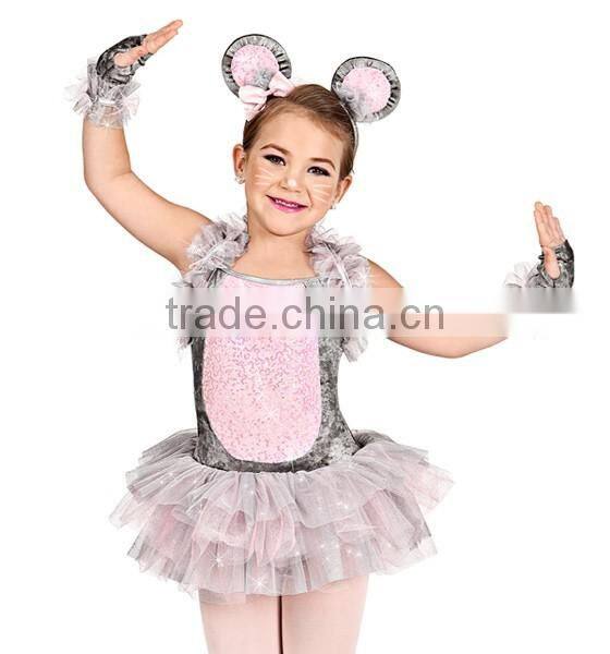 2016 best design - Adorable grey and light pink halter tutu dress