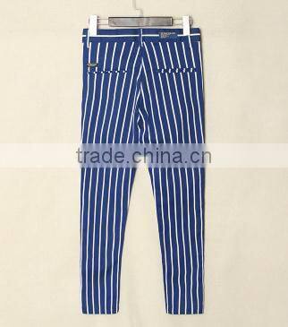 custom black white striped pants