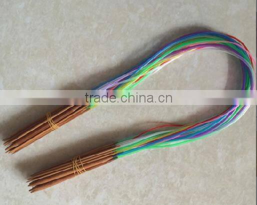 Top quality Multi-color Plastic Tube Smooth Nature Circular Bamboo Knitting Needles