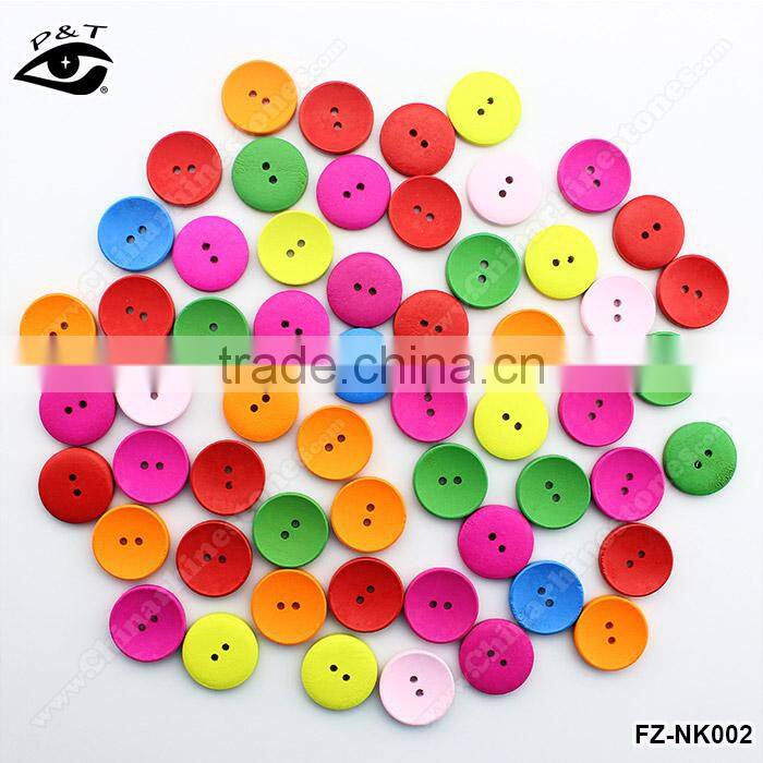 18MM Round Buttons Wood Buttons For Clothing Craft Decorations