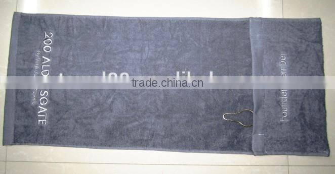 100% cotton custom-made zipper pocket gym towels