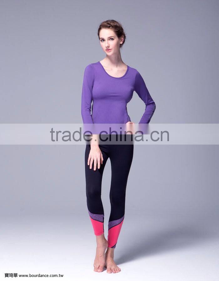 Fitness clothing tactel alphabets print yoga tops