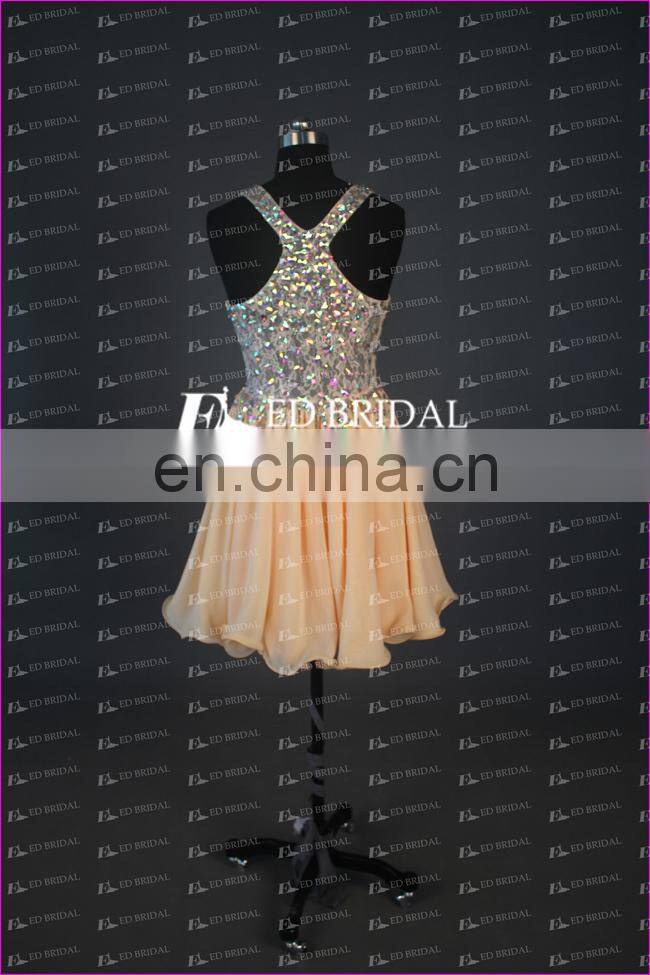 CE738 Hot Real Pictures of Sexy Halter Short/Mini Bling Beaded Cocktail Dress