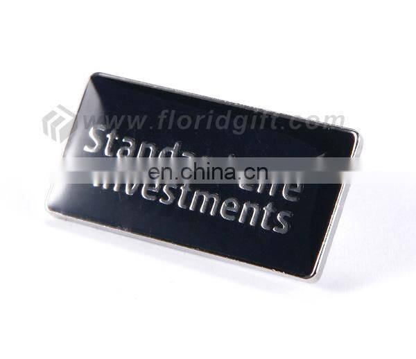 wholesale custom logo letter metal pin badges for promotion