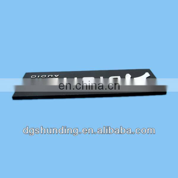 Dongguan profession custom supply black anodized alumium nameplate