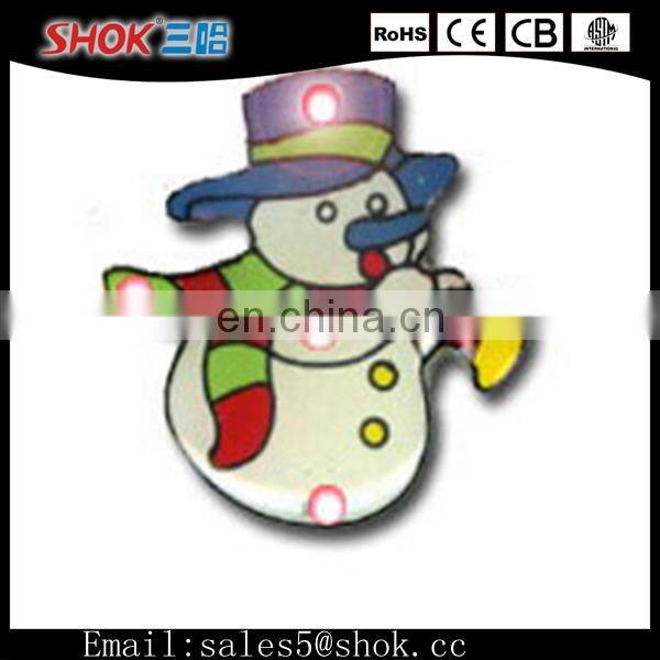 LED Flashing Button Badge&Custom Security Badges&Creative Design Badge For Christmas Activities