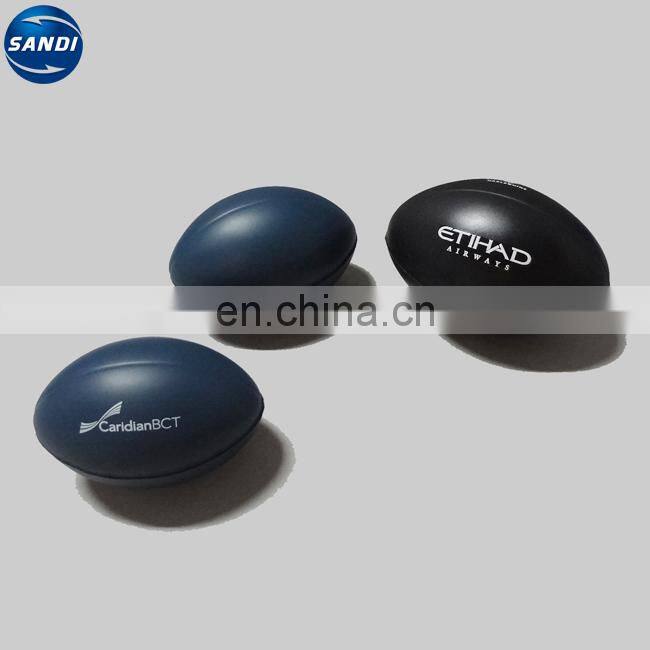 Custom LOGO printed rugby anti stress pu ball