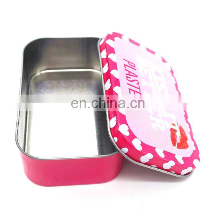 Mini metal tin case with hinge/altoid candy tins