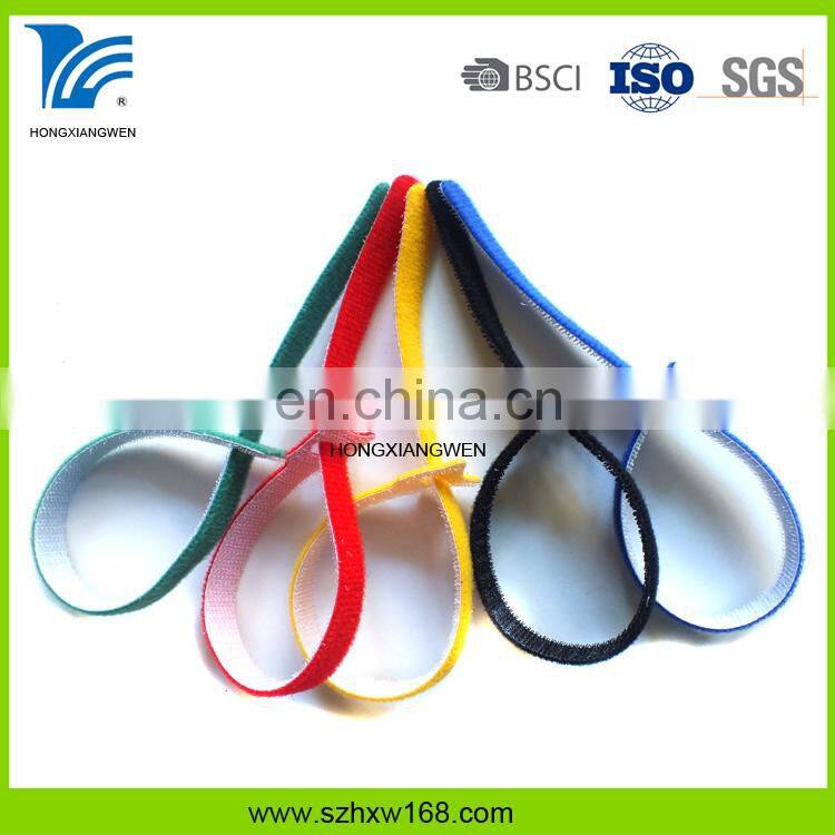 Flexible garment industry hook and loop cable ties