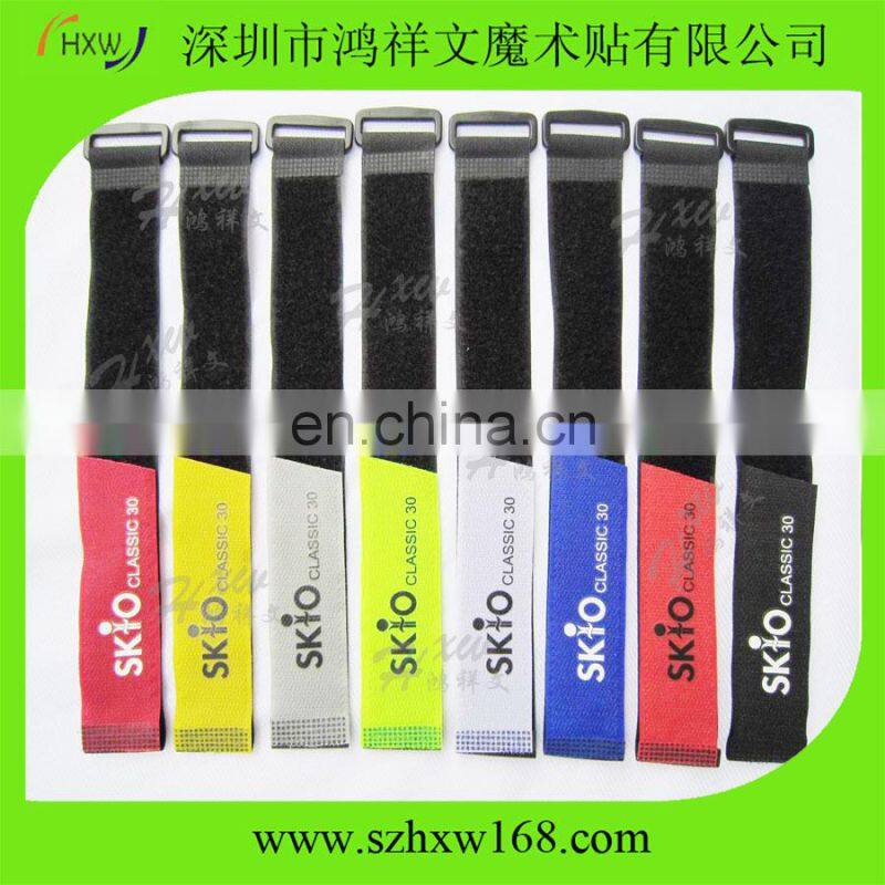 custom adjustable hook loop cable tie with buckle