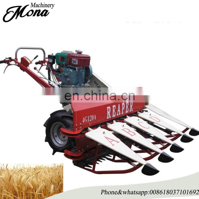 Diesel engine hand walking tractor wheat and rice harvester/reaper binder