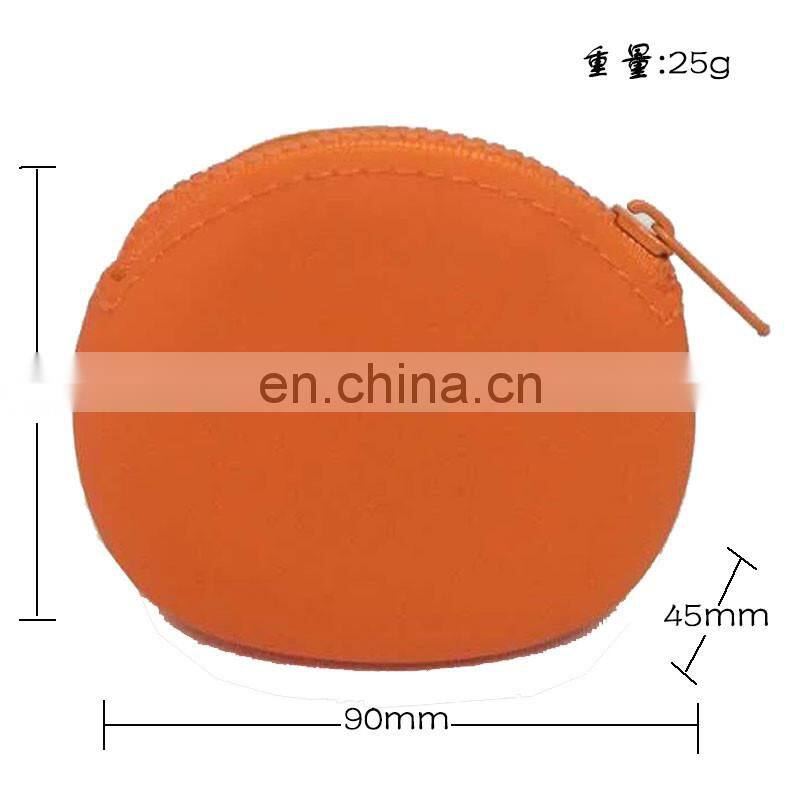 Custom Cake Shape Round Coin Bag Promotional Girls Fashion Silicone Coin Purse Wallets