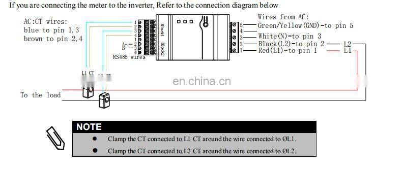 Acrel 300286.SZ single phase 3 wire power energy meter for solar system off grid with ANSI UL approval