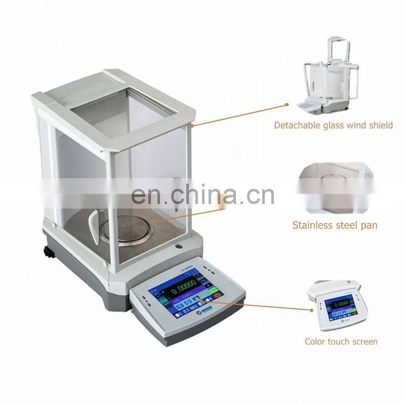 200g 0.1mg Internal Calibration Laboratory Electronic Precision Analytical Balance with Computer Interface