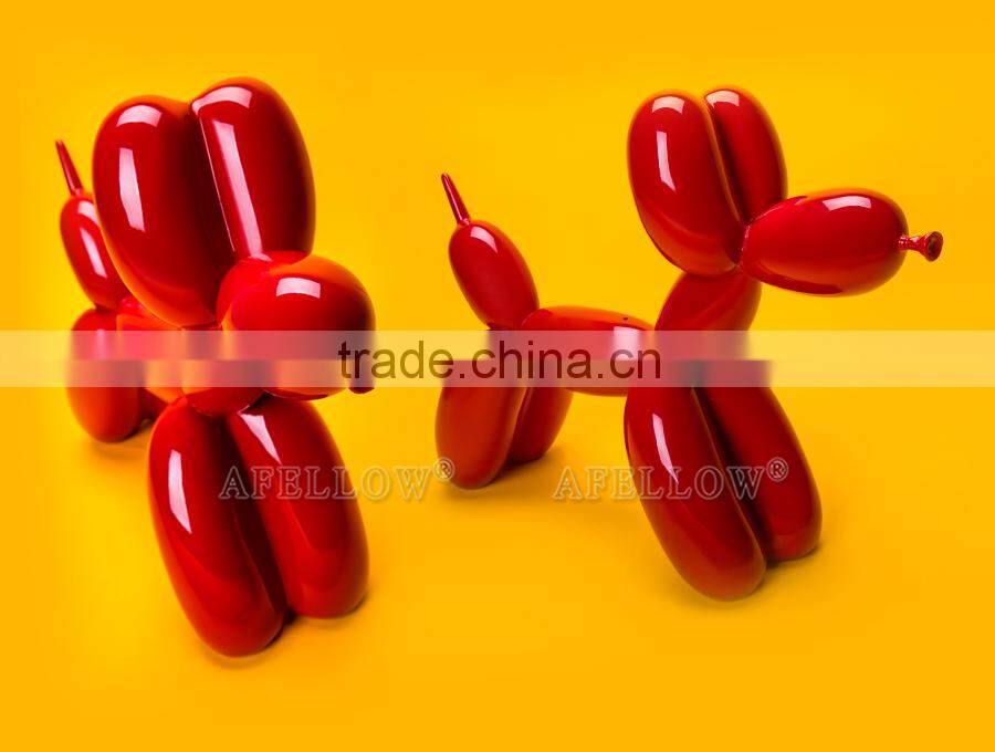 electroplate fiber glass lifelike Mini pet ballon dog mannequin