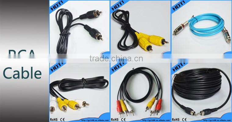Gold plated 4.5mm audio jack video RCA cable