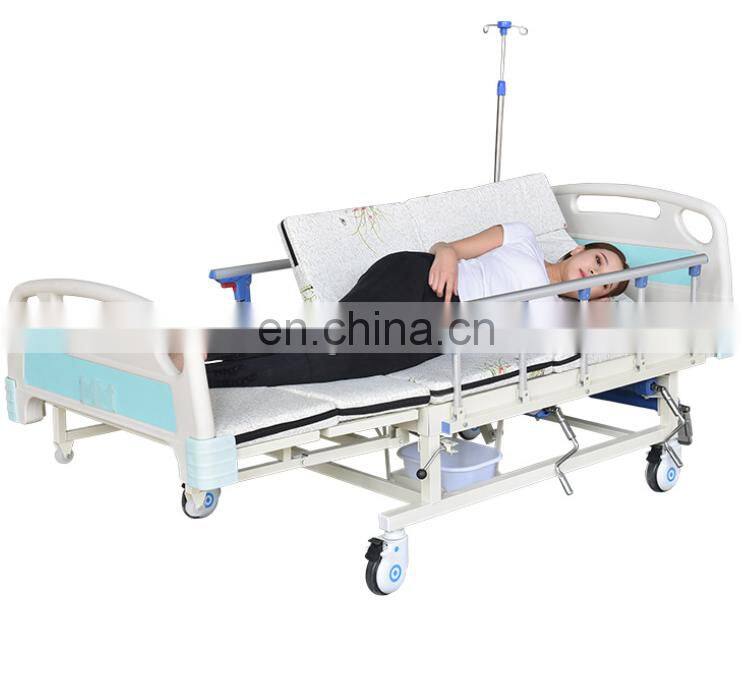 Foldable medical 2 function manual medical hospital bed with good price