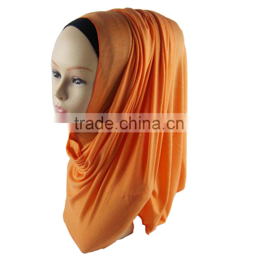 S178 new style shimmer little sequin jersey HIJAB women's rectangle muslim scarf