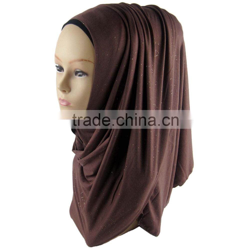 S178 new style shimmer little sequin jersey HIJAB women's rectangle muslim scarf